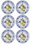 Hermia Juego de Platos de Servicio ODL0003 Amarillo, 6 Piezas